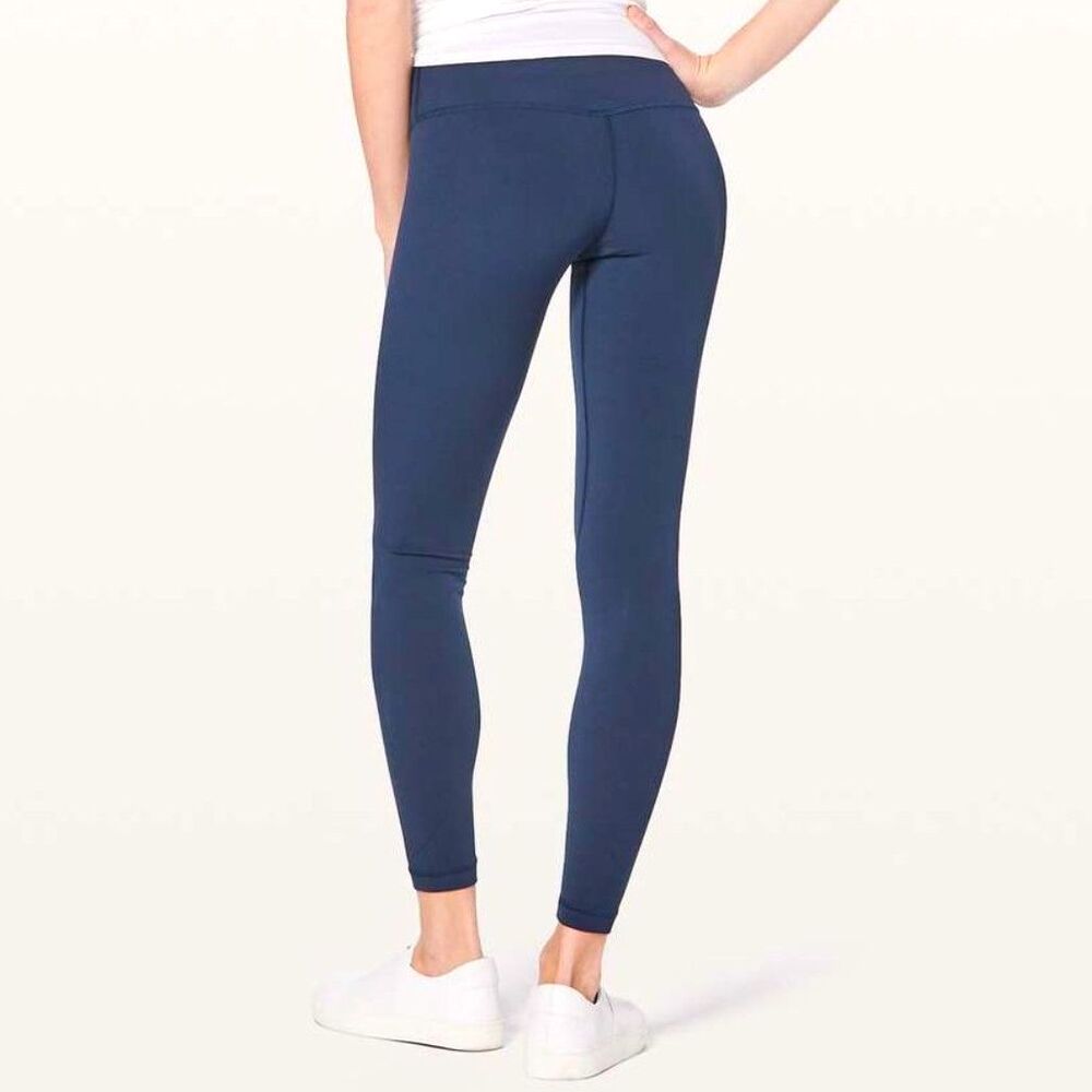 Lululemon Align High-Rise Pant full length 28" Size 4 Navy Buttery Soft EUC - Picture 2 of 6